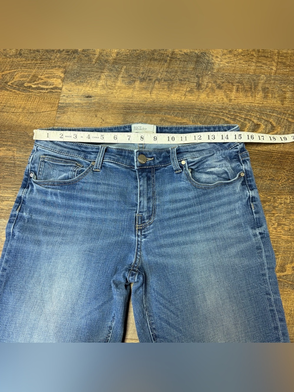 BKE Payton Straight Jeans Womens 29x32 Distressed Stretch Blue Denim - Picture 4 of 8